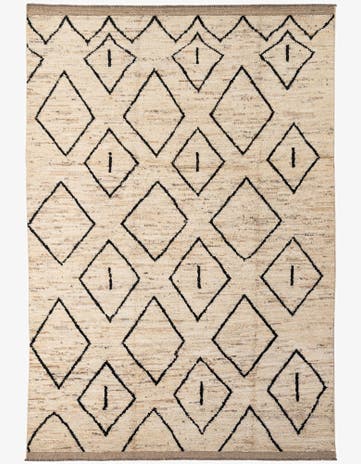 6' 8 x 9' 9 Hand Knotted Moroccan Wool Rug