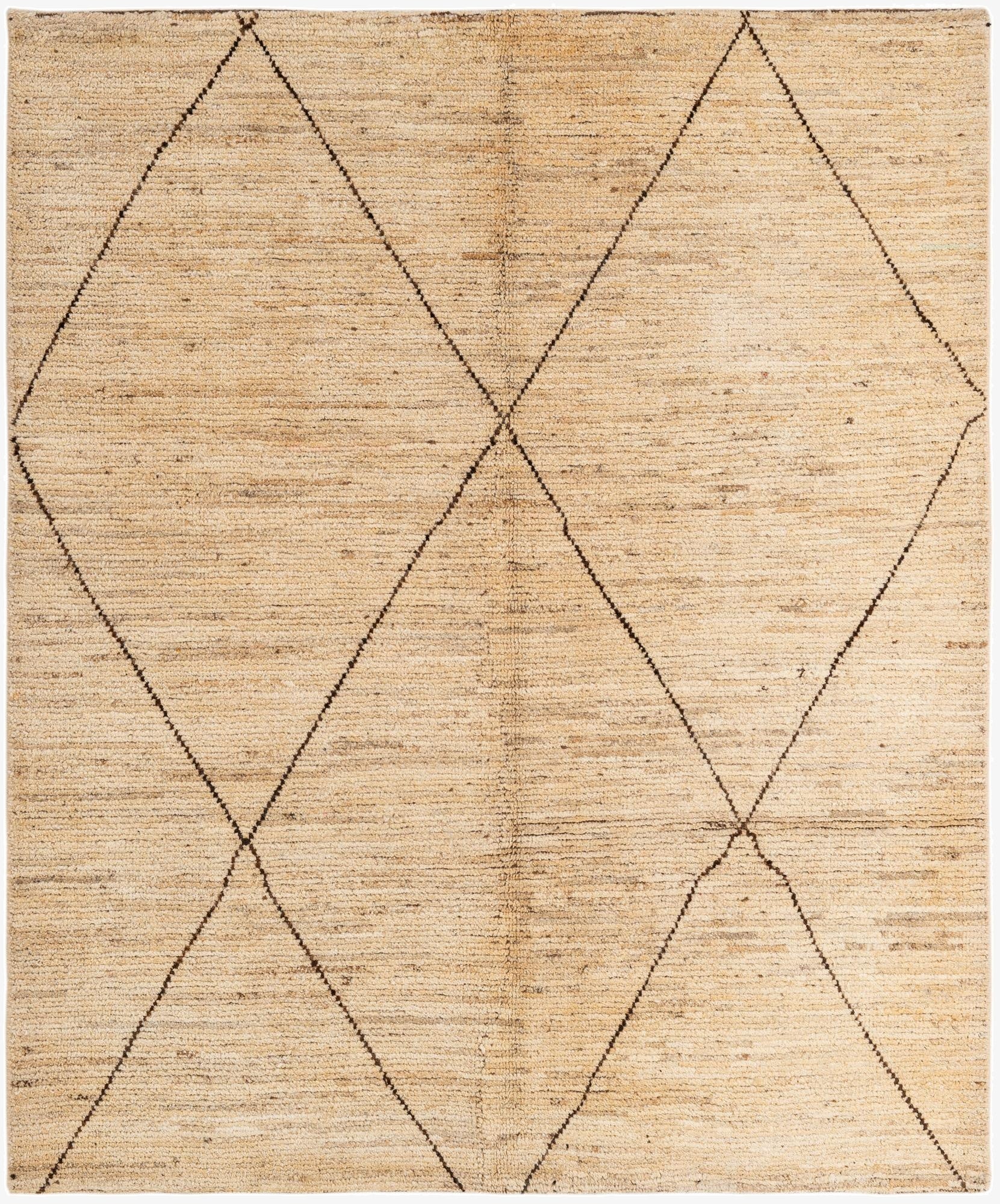 4' 10 x 5' 8  Hand Knotted Moroccan Wool Rug