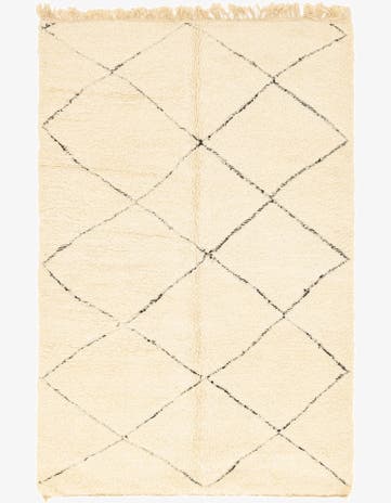 6' 3 x 10' 2 Hand Knotted Moroccan Wool Rug