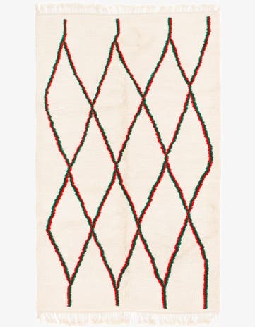 5' 2 x 8' 6 Hand Knotted Moroccan Wool Rug