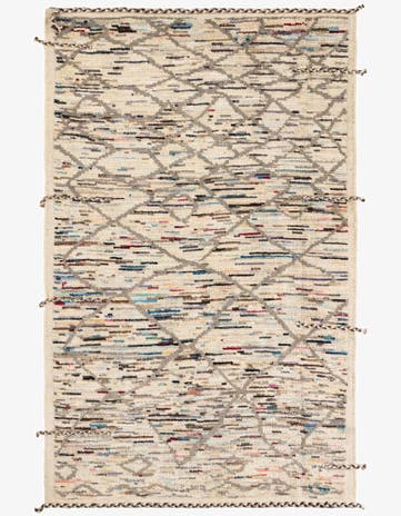 5' 2 x 8' 3 Hand Knotted Moroccan Wool Rug