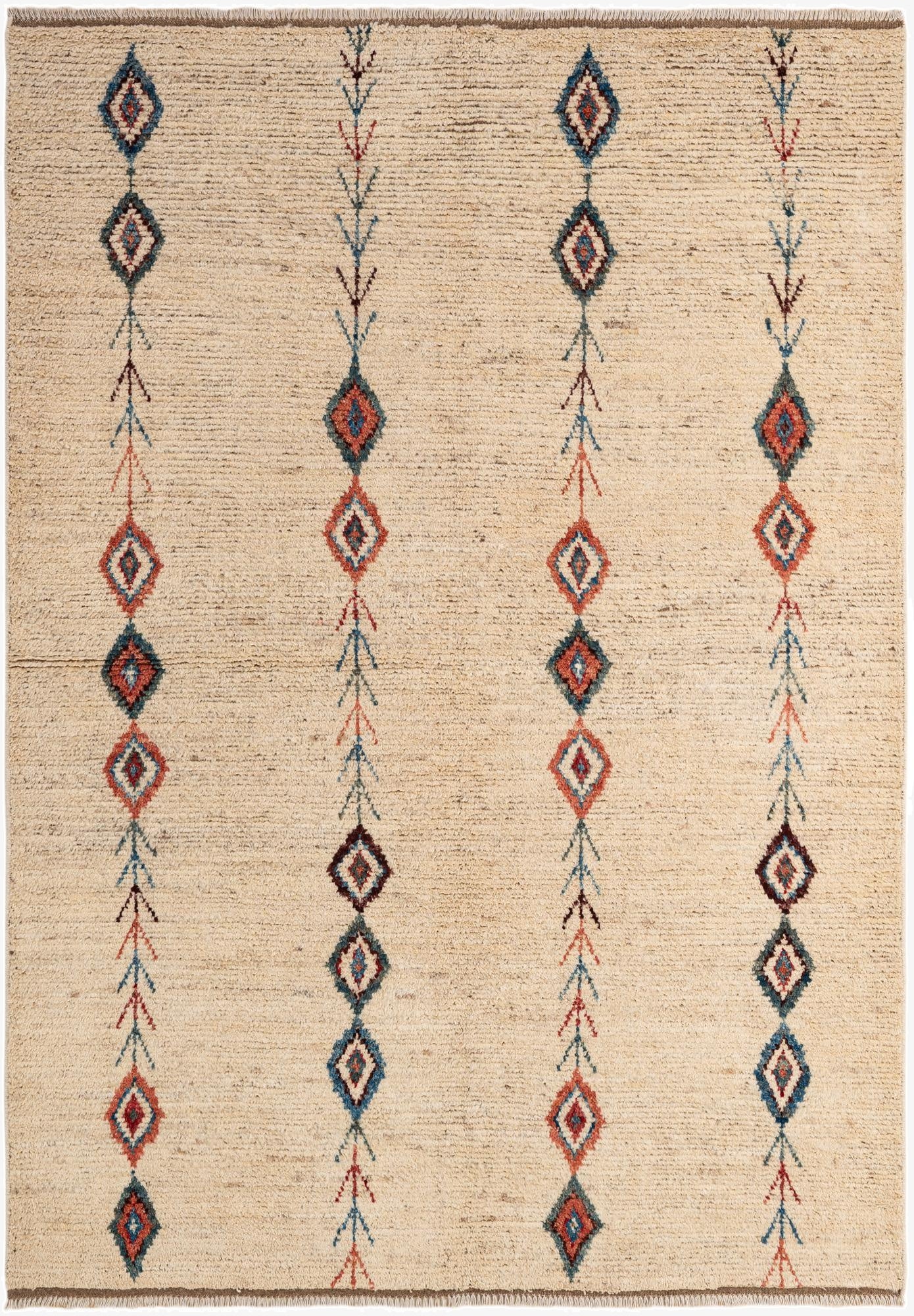 5' 6 x 7' 8  Hand Knotted Moroccan Wool Rug