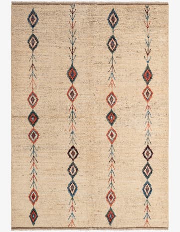 5' 6 x 7' 8 Hand Knotted Moroccan Wool Rug