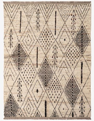 5' 10 x 7' 7 Hand Knotted Moroccan Wool Rug