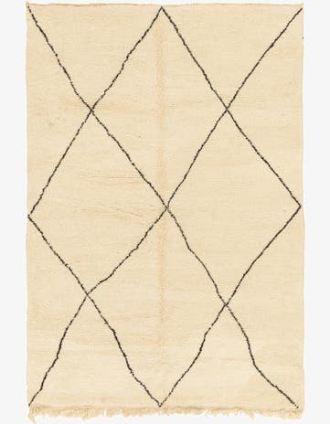 6' 7 x 9' 5 Hand Knotted Moroccan Wool Rug