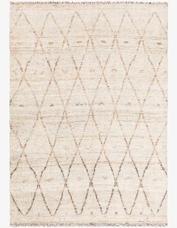 4' 2 x 5' 10 Hand Knotted Moroccan Wool Rug
