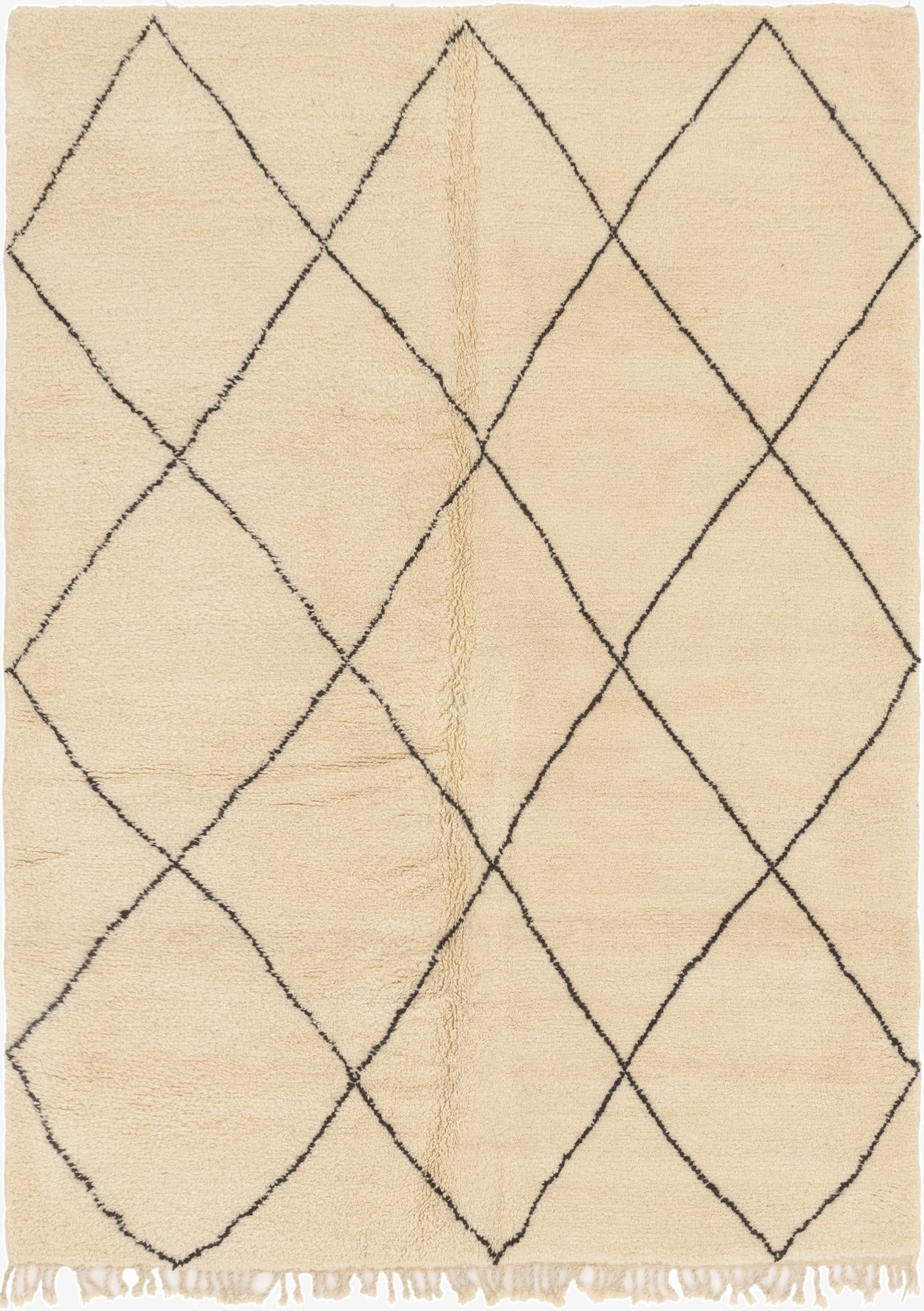 7' x 10'  Hand Knotted Moroccan Wool Rug