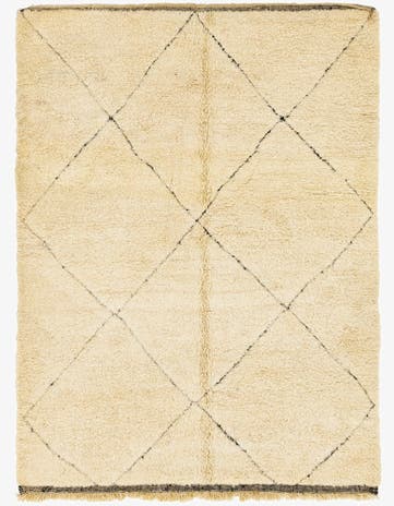 6' 10 x 9' 4 Hand Knotted Moroccan Wool Rug