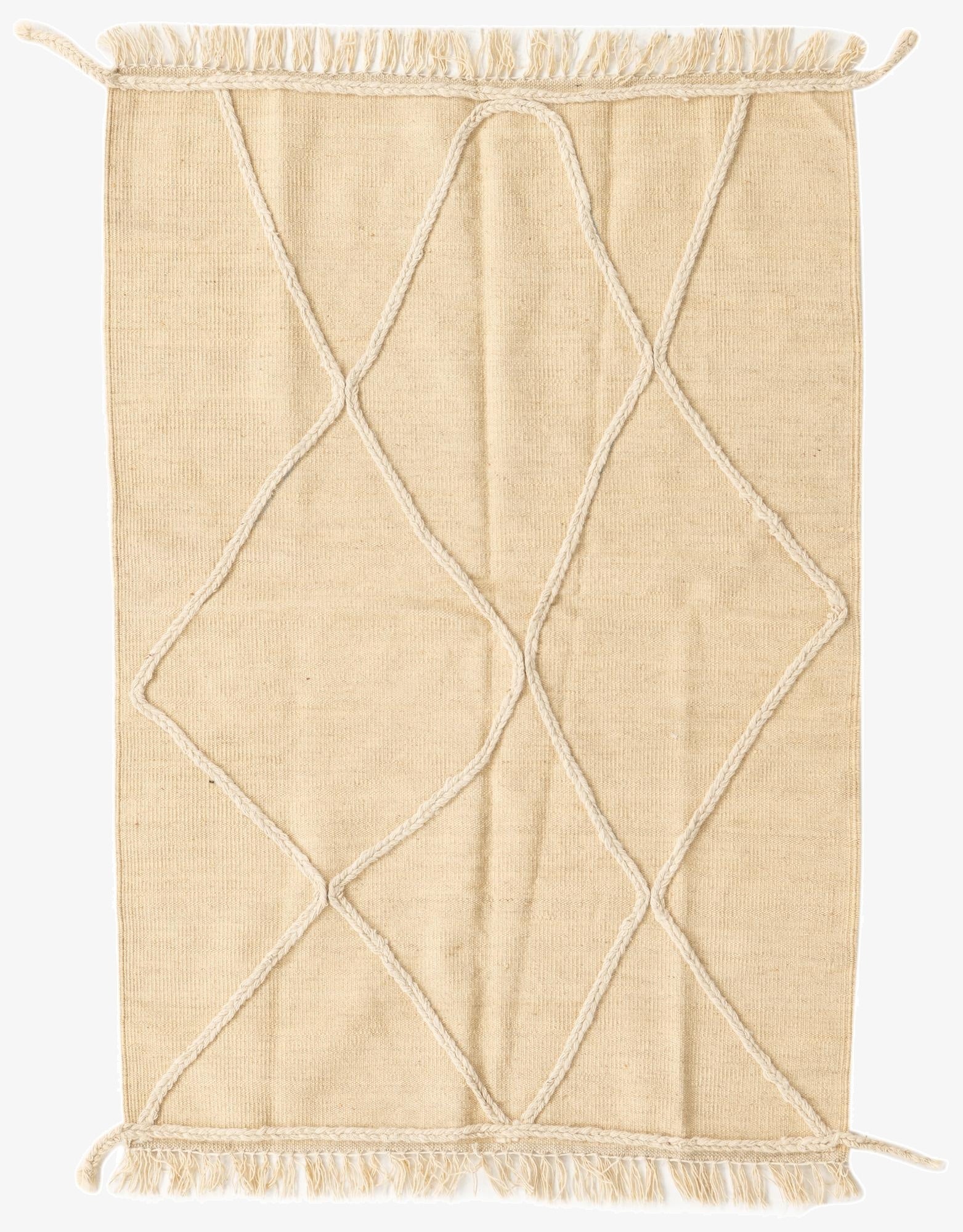 3' 5 x 5'  Hand Knotted Moroccan Wool Rug