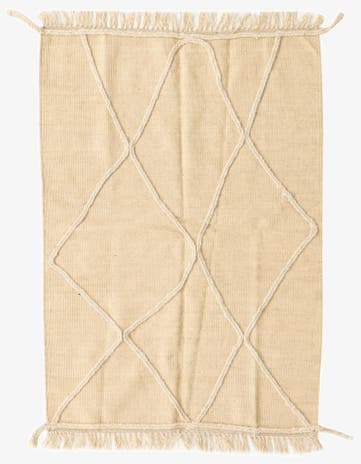 3' 5 x 5' Hand Knotted Moroccan Wool Rug