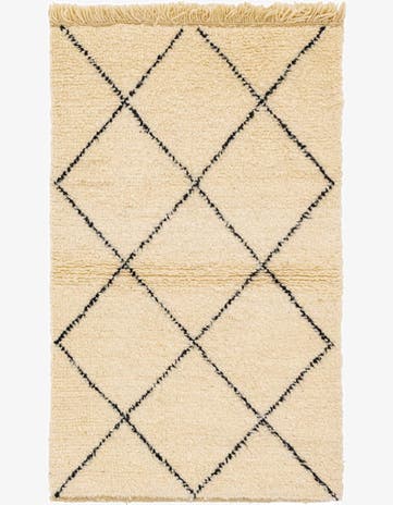 3' x 4' 10 Hand Knotted Moroccan Wool Rug