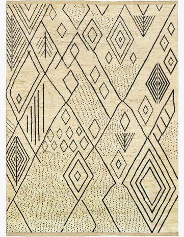 13' 4 x 17' 7 Hand Knotted Moroccan Wool Rug