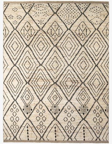 10' 5 x 14' 1 Hand Knotted Moroccan Wool Rug