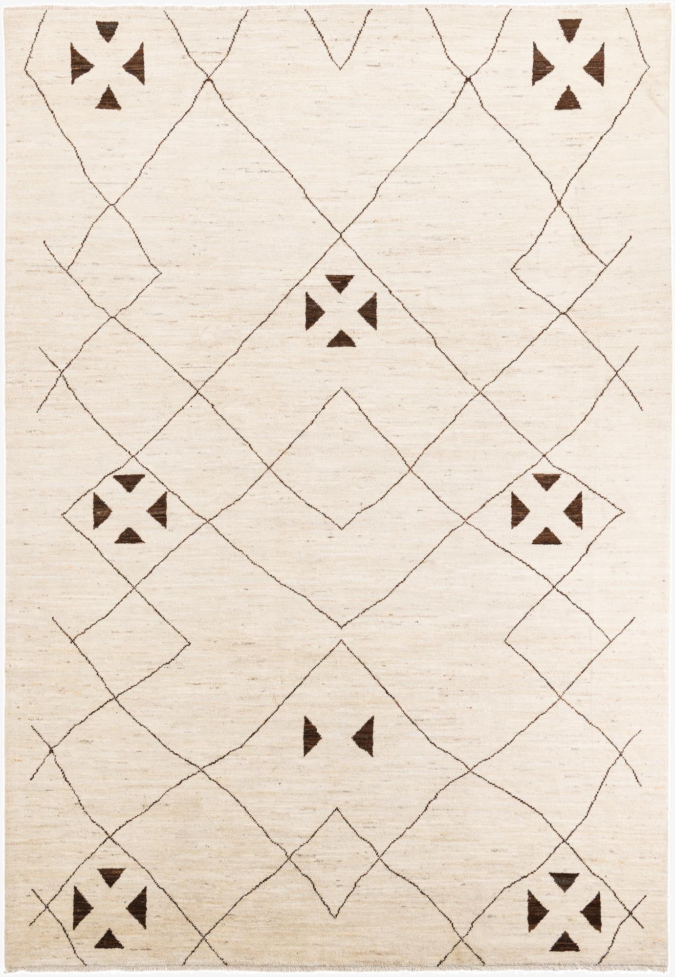 8' x 11' 5  Hand Knotted Moroccan Wool Rug