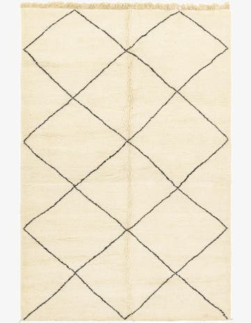 6' 2 x 10' 3 Hand Knotted Moroccan Wool Rug