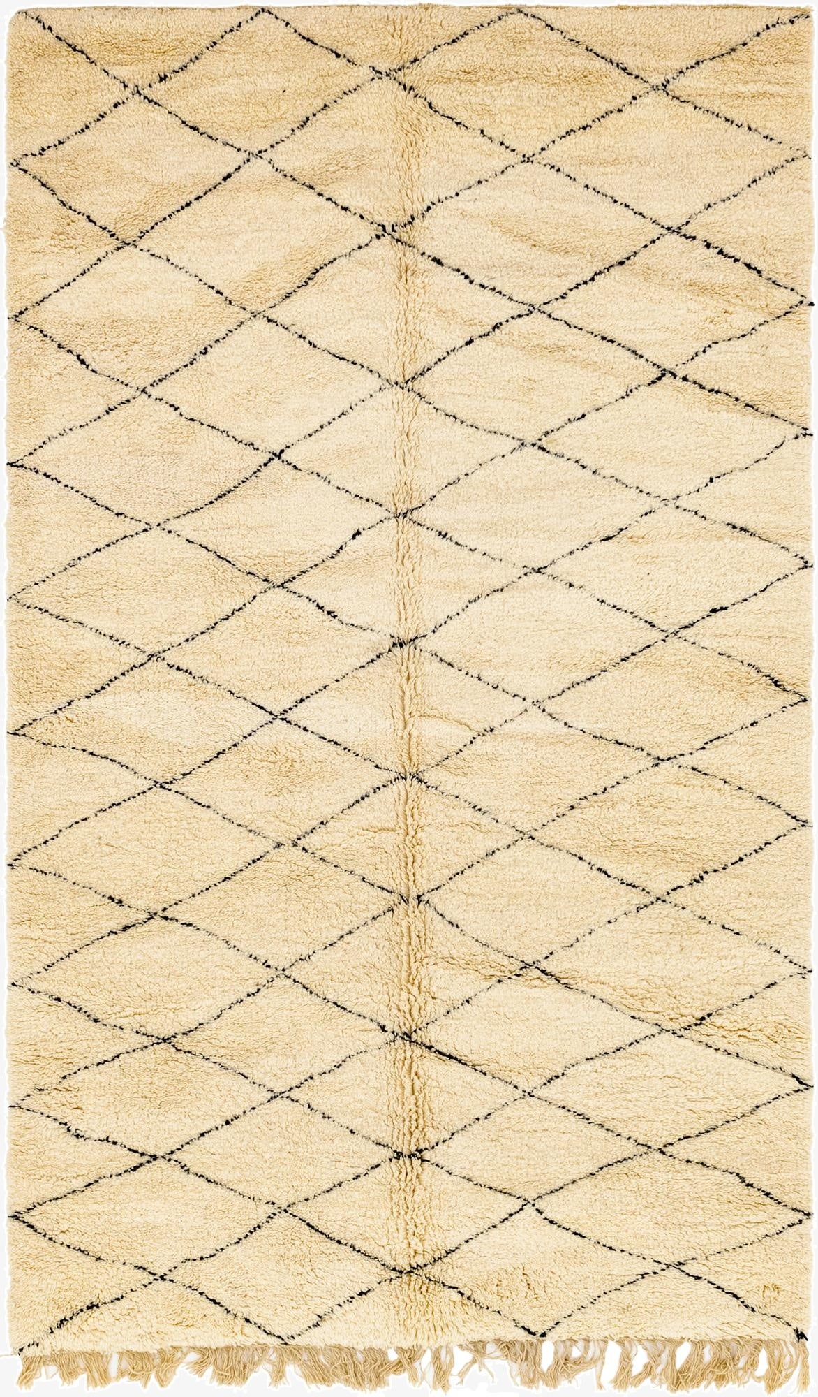 6' 3 x 10' 10  Hand Knotted Moroccan Wool Rug