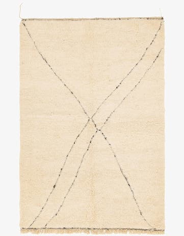 5' 4 x 8' 4 Hand Knotted Moroccan Wool Rug