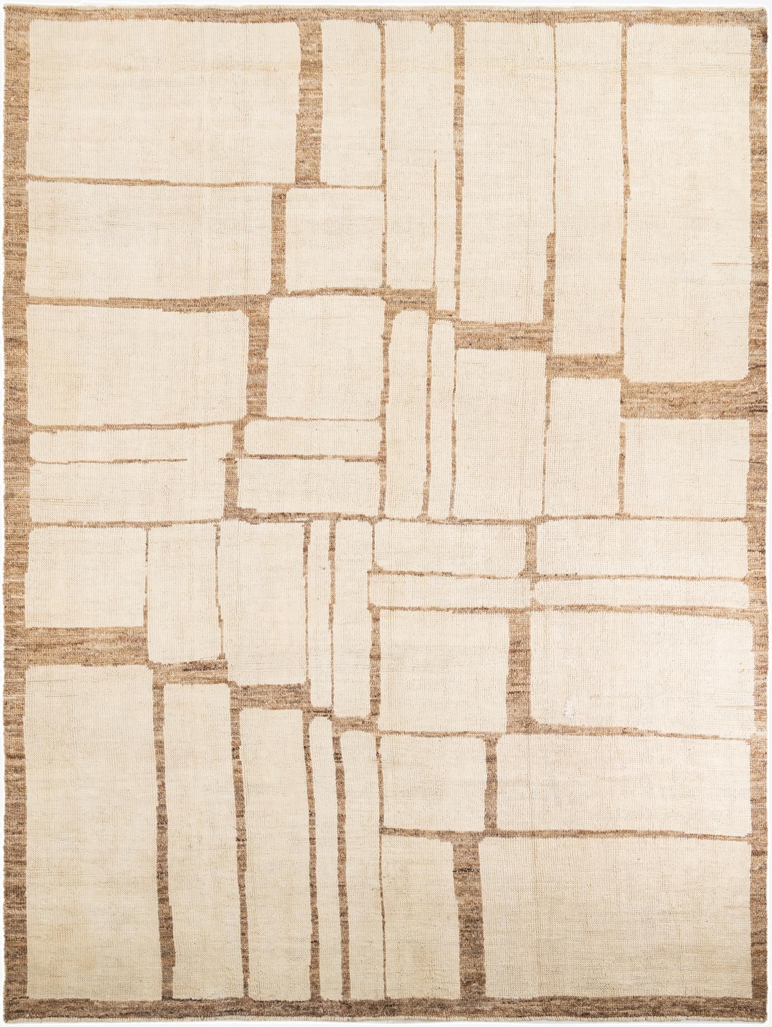 10' 6 x 14' 2  Hand Knotted Moroccan Wool Rug