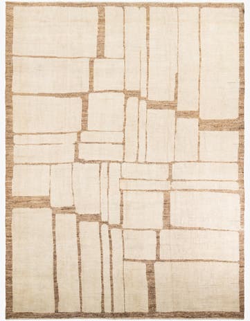 10' 6 x 14' 2 Hand Knotted Moroccan Wool Rug