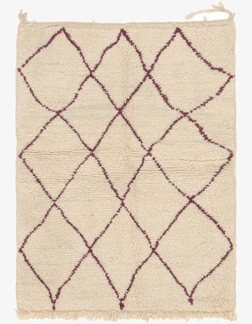3' 3 x 4' 8 Hand Knotted Moroccan Wool Rug