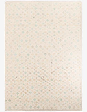 9' x 12' 6 Hand Knotted Moroccan Wool Rug