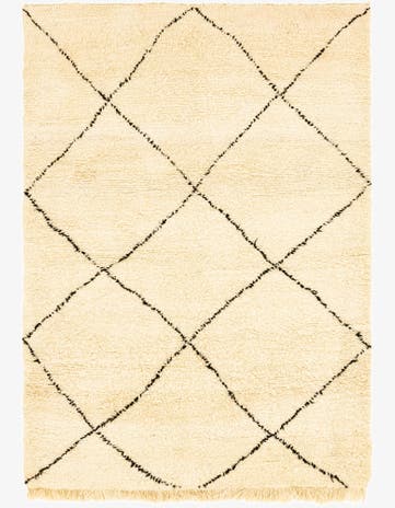 5' 9 x 8' 2 Hand Knotted Moroccan Wool Rug