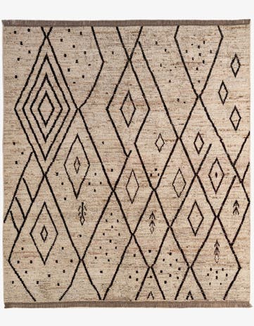8' 6 x 9' 6 Hand Knotted Moroccan Wool Rug