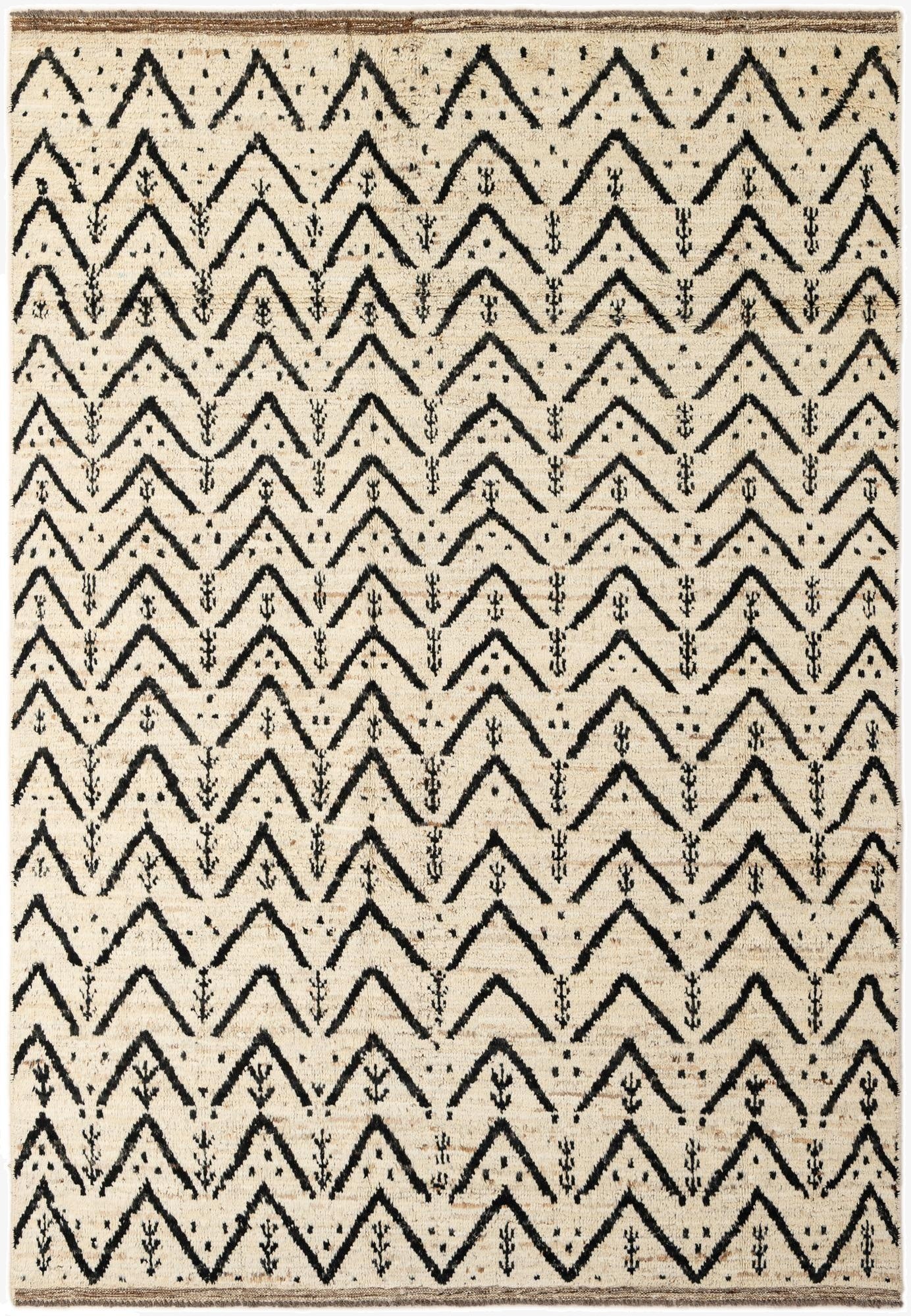 6' 3 x 8' 10  Hand Knotted Moroccan Wool Rug