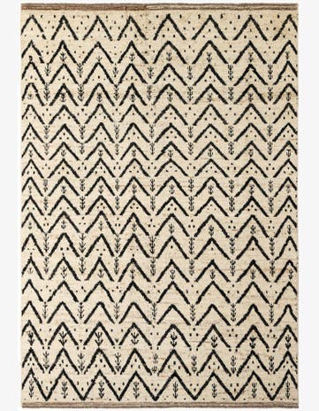 6' 3 x 8' 10 Hand Knotted Moroccan Wool Rug