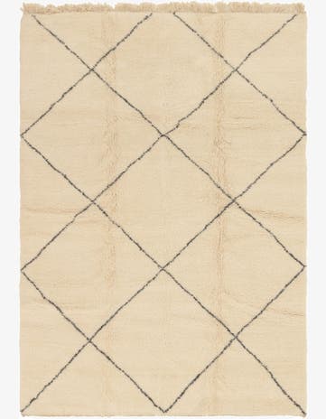 7' x 10' 2 Hand Knotted Moroccan Wool Rug