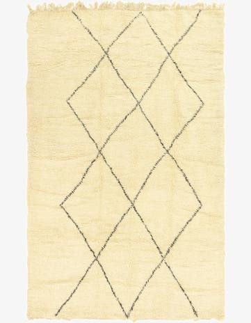 6' 6 x 9' 7 Hand Knotted Moroccan Wool Rug