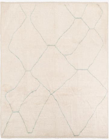 8' 2 x 10' 2 Hand Knotted Moroccan Wool Rug