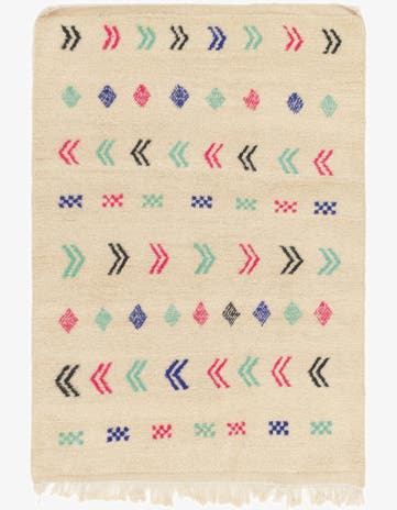 4' 3 x 6' Hand Knotted Moroccan Wool Rug