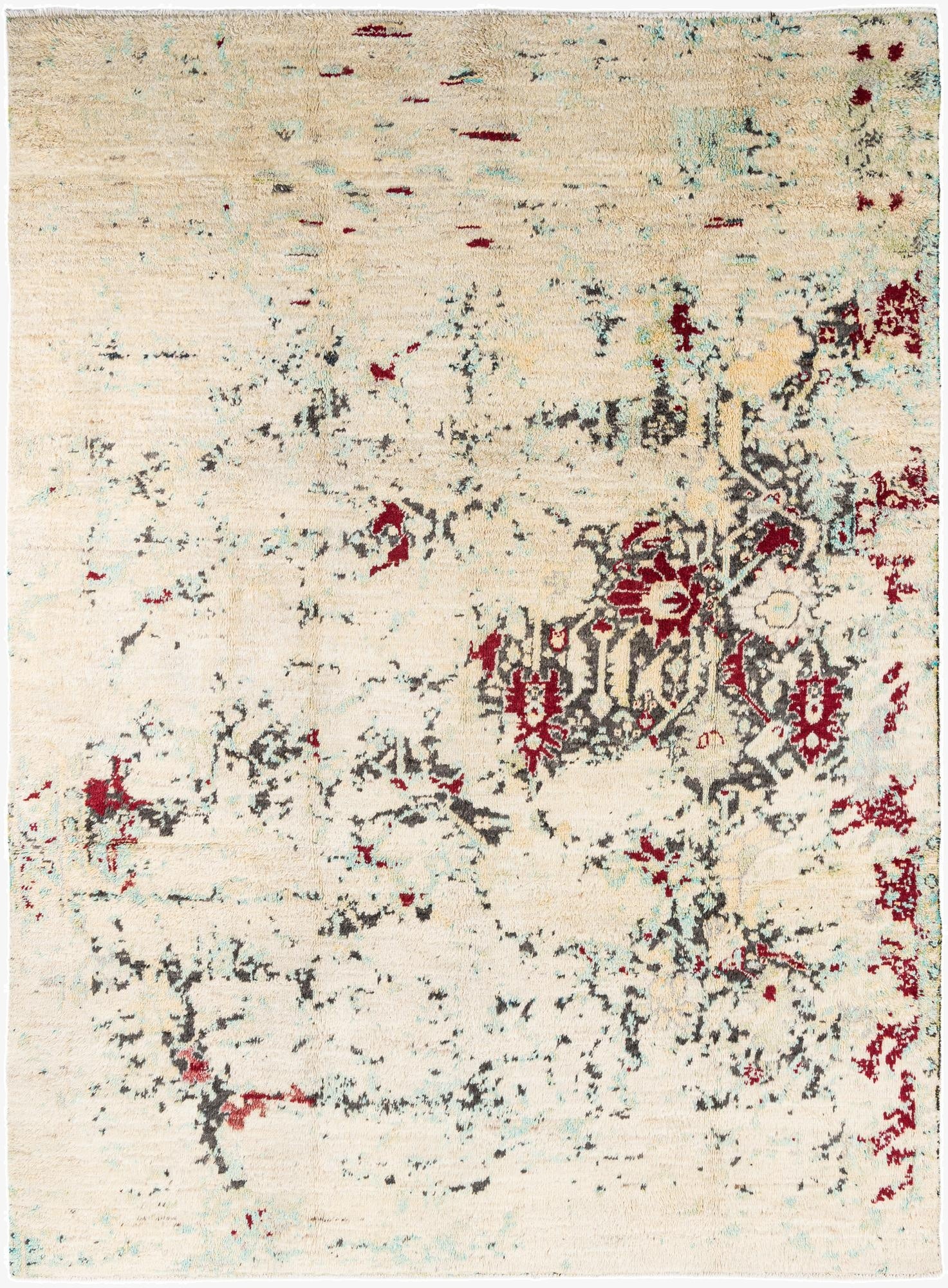 8' 8 x 12'  Hand Knotted Moroccan Wool Rug