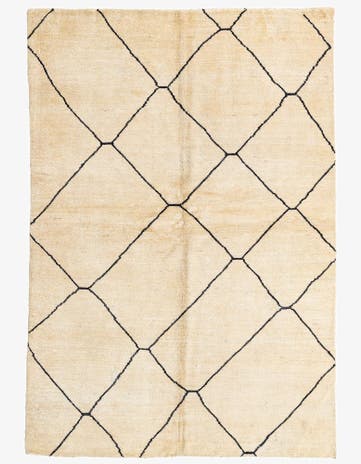 5' 5 x 8' Hand Knotted Moroccan Wool Rug