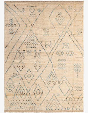 5' 10 x 8' 2 Hand Knotted Moroccan Wool Rug