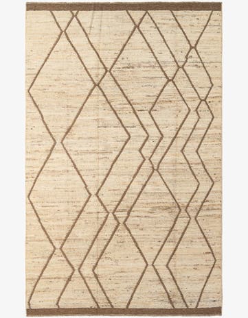 6' 6 x 10' 4 Hand Knotted Moroccan Wool Rug