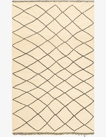 6' 8 x 10' 3 Hand Knotted Moroccan Wool Rug