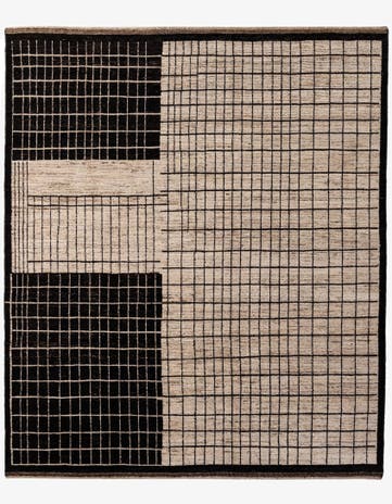 8' 2 x 9' 9 Hand Knotted Moroccan Wool Rug