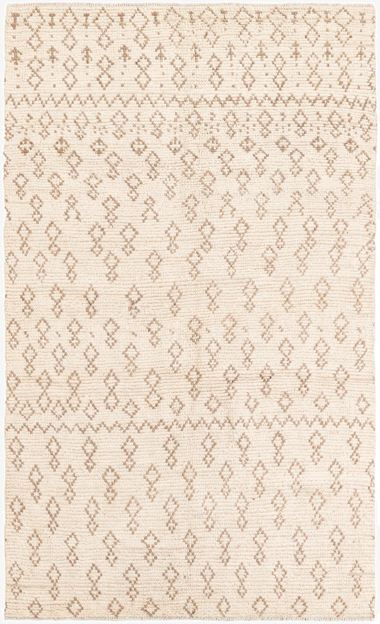 5' x 8' 9  Hand Knotted Moroccan Wool Rug