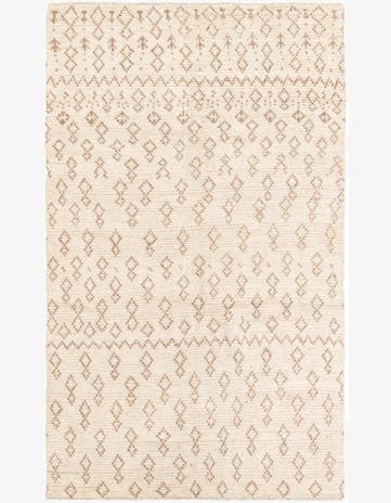 5' x 8' 9 Hand Knotted Moroccan Wool Rug