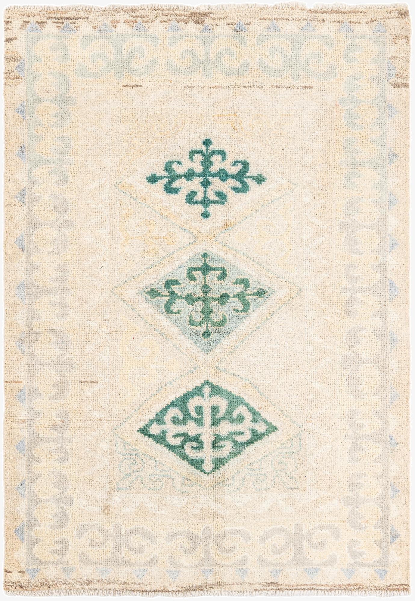 4' 3 x 6' 1  Hand Knotted Moroccan Wool Rug