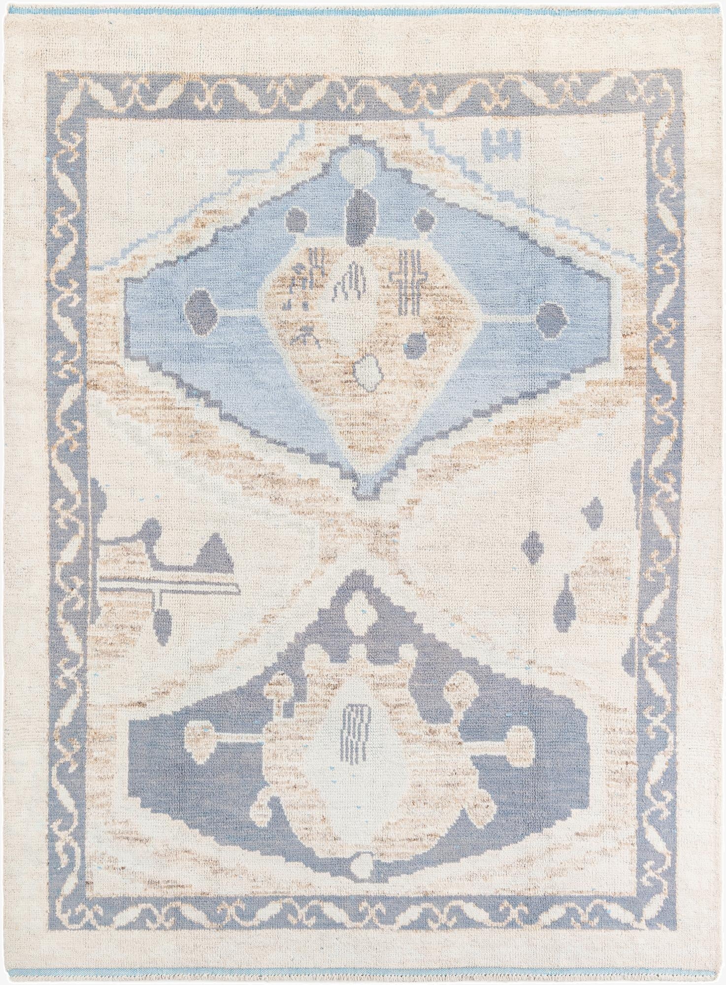 7' 6 x 10' 2  Hand Knotted Moroccan Wool Rug