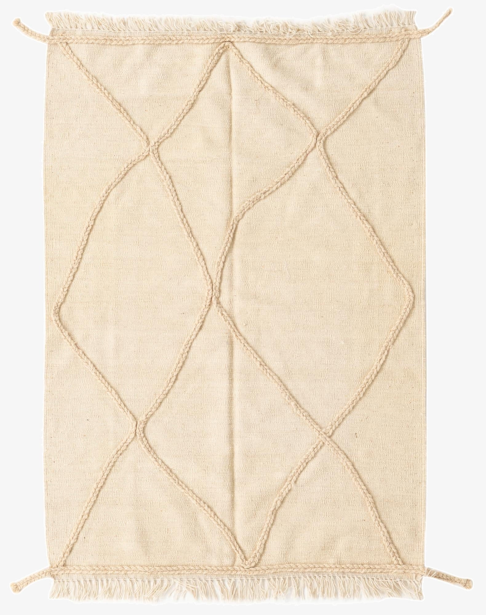 3' 4 x 4' 10  Hand Knotted Moroccan Wool Rug