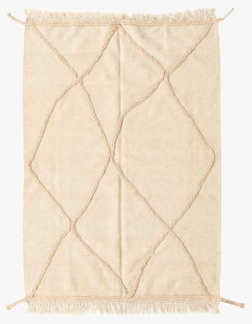 3' 4 x 4' 10 Hand Knotted Moroccan Wool Rug