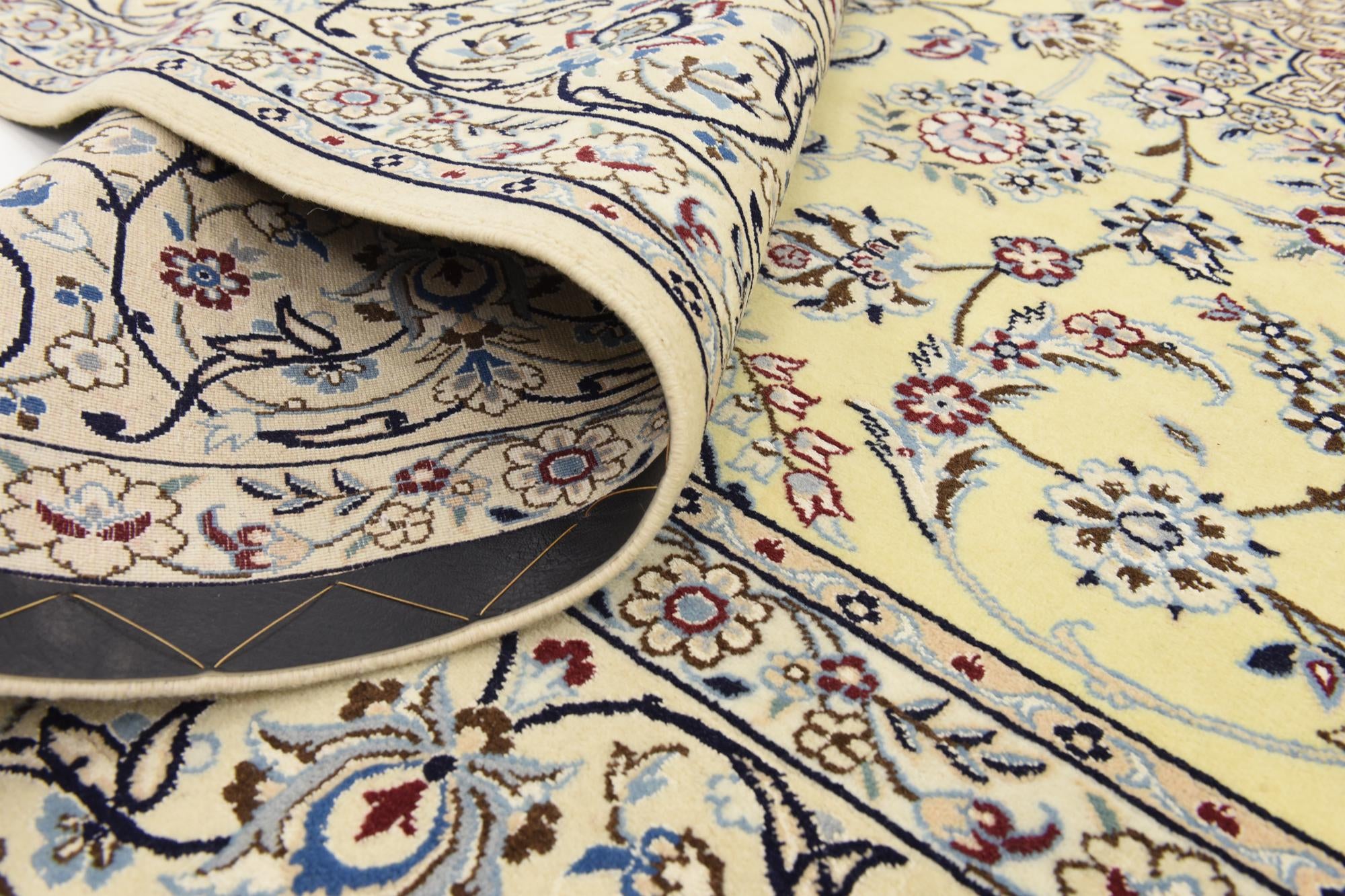 8' x 11' 9 Hand Knotted Nain Persian Rug