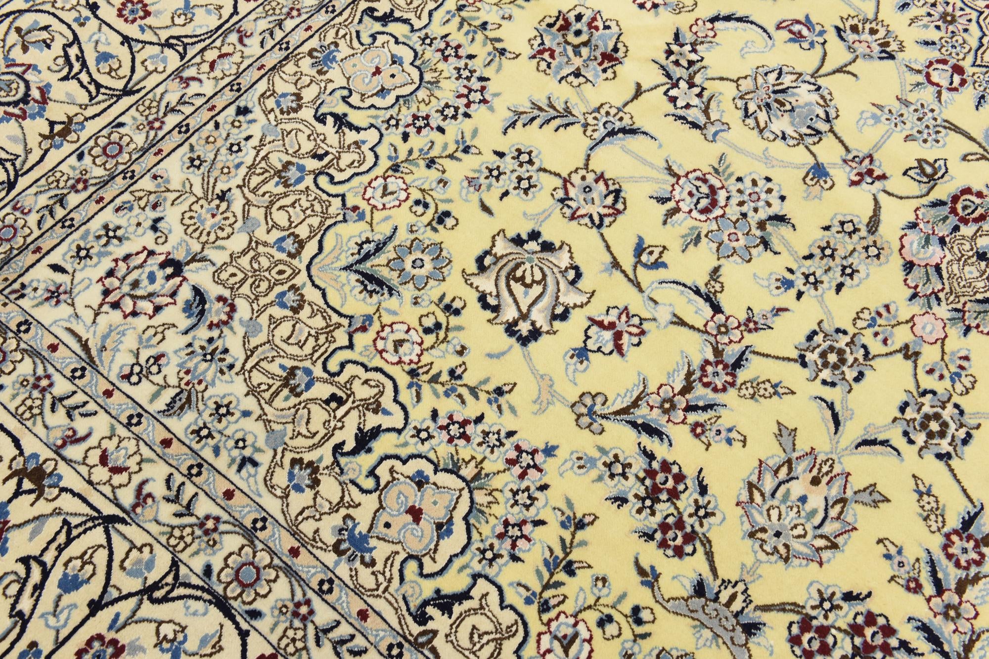 8' x 11' 9 Hand Knotted Nain Persian Rug