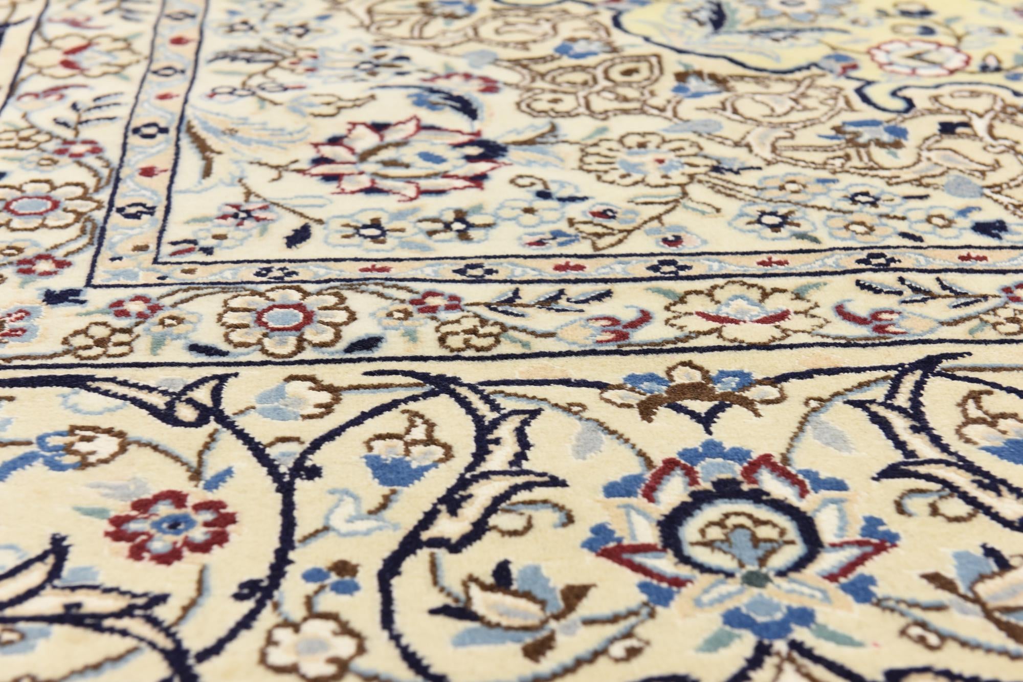 8' x 11' 9 Hand Knotted Nain Persian Rug
