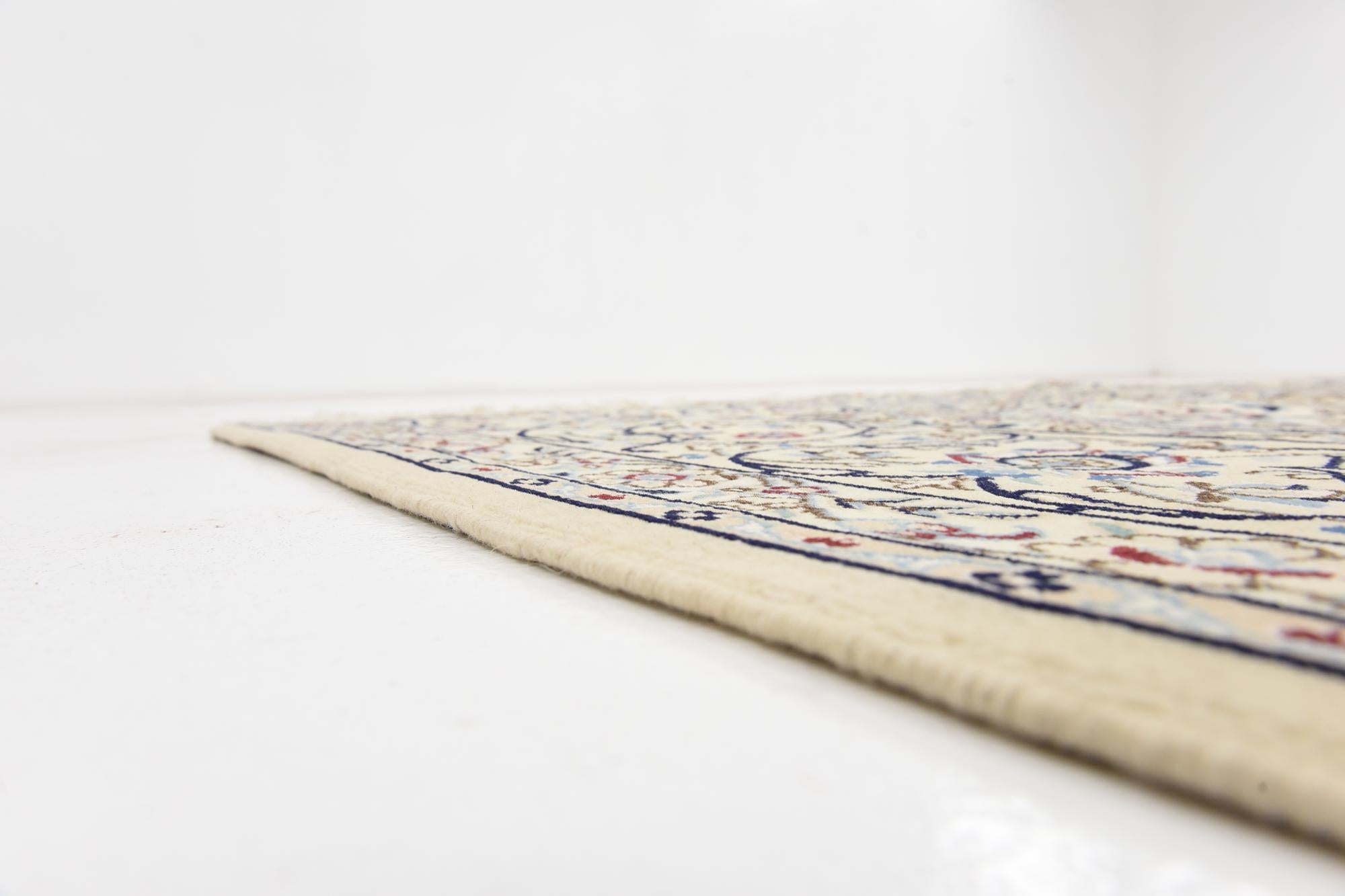 8' x 11' 9 Hand Knotted Nain Persian Rug