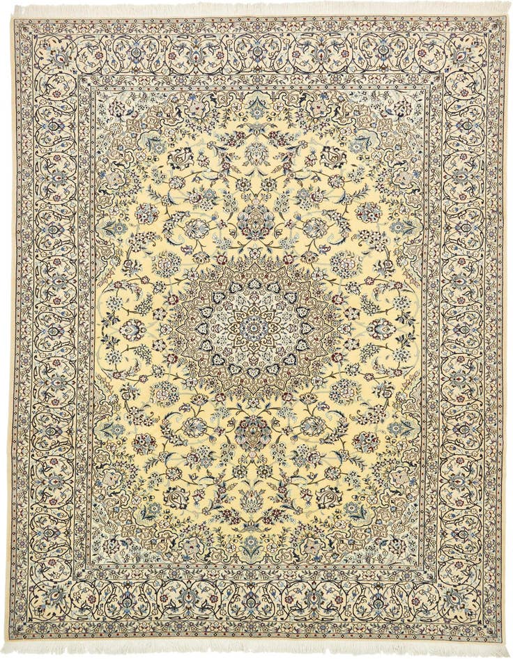 Detail image of 8' x 11' 9 Hand Knotted Nain Persian Rug